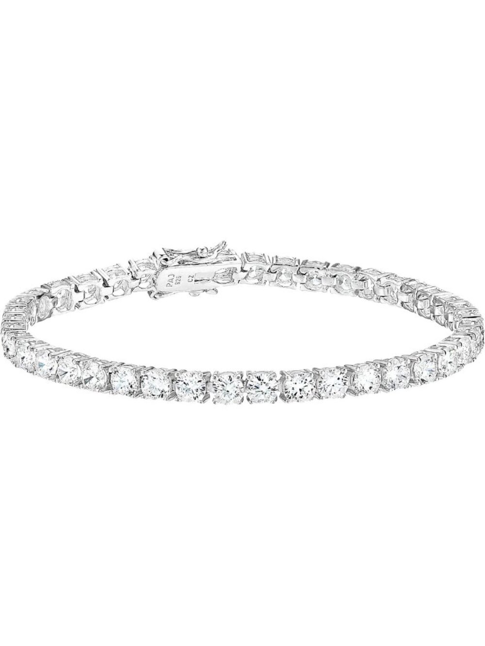 Elegant Sterling Silver Round Cut CZ Tennis Bracelet - Sparkling Jewelry Gift